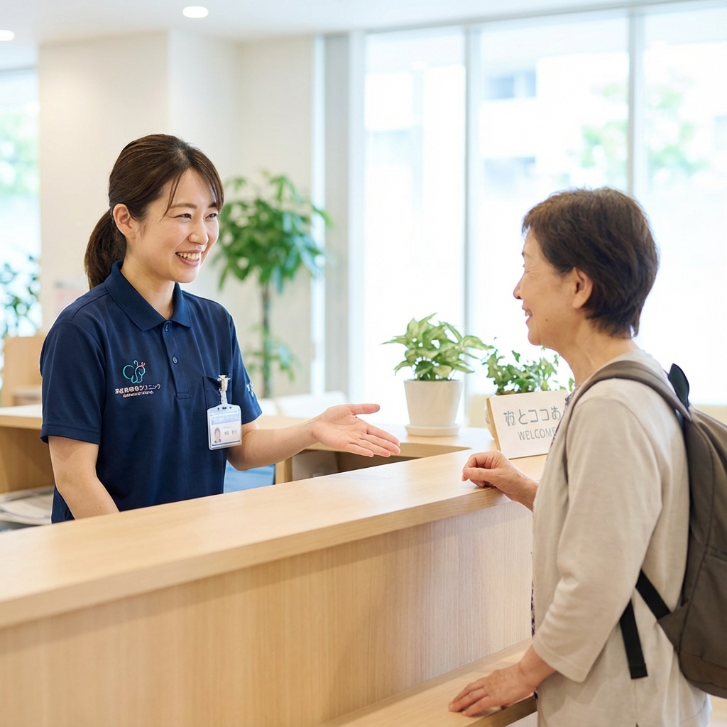 笑顔で明るい対応